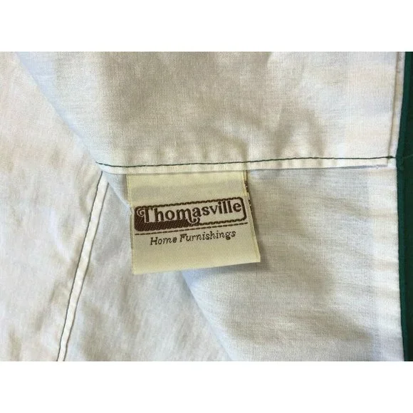 Vintage 1980s Thomasville Luxury Valances Curtains 4 Set Dark Hunter Green Rare